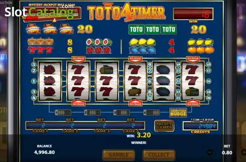 Οθόνη4. Toto4Timer Κουλοχέρης 