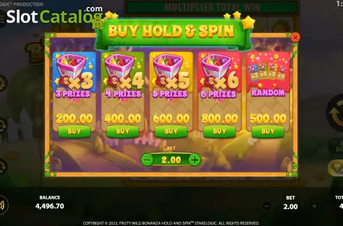 Οθόνη6. Fruity Wild Bonanza Hold and Spin Κουλοχέρης