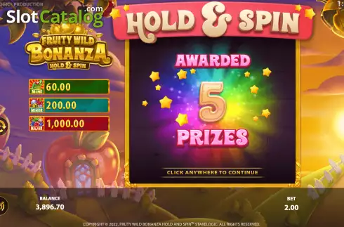 Οθόνη7. Fruity Wild Bonanza Hold and Spin Κουλοχέρης