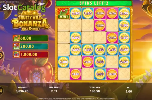 Οθόνη9. Fruity Wild Bonanza Hold and Spin Κουλοχέρης