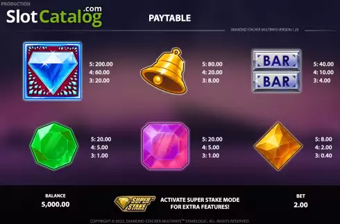 Οθόνη8. Diamond Stacker Multipays Κουλοχέρης