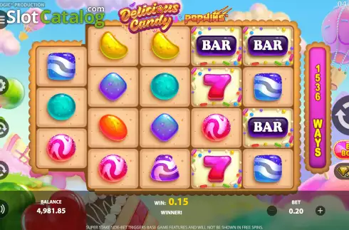 Οθόνη3. Delicious Candy PopWins Κουλοχέρης