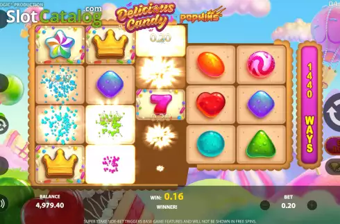 Οθόνη5. Delicious Candy PopWins Κουλοχέρης