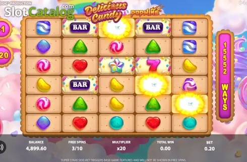 Οθόνη9. Delicious Candy PopWins Κουλοχέρης