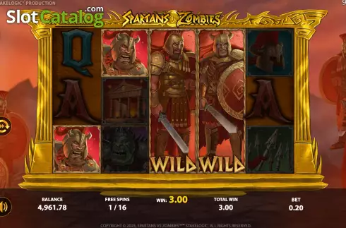 Οθόνη6. Spartans vs Zombies Κουλοχέρης 