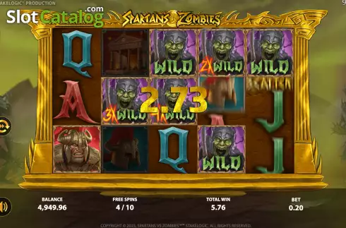 Οθόνη9. Spartans vs Zombies Κουλοχέρης 