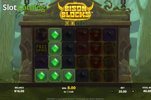 Οθόνη5. Bison Blocks Κουλοχέρης 