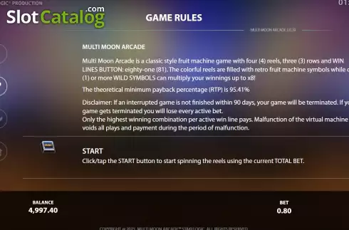 Οθόνη9. Multi Moon Arcade Κουλοχέρης