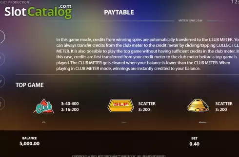 Οθόνη4. Mystery Game Arcade Κουλοχέρης