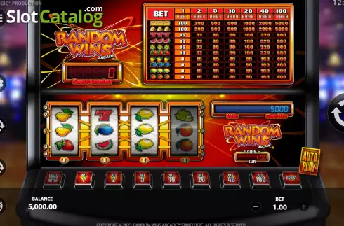 Οθόνη2. Random Wins Arcade Κουλοχέρης