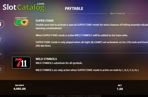 Οθόνη4. Wild711Player Κουλοχέρης