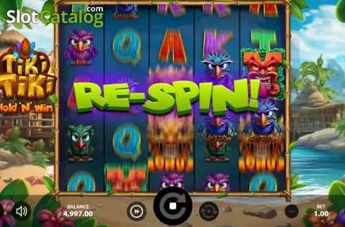Οθόνη5. Tiki Tiki Hold 'n' Win Κουλοχέρης 