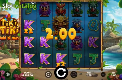 Οθόνη6. Tiki Tiki Hold 'n' Win Κουλοχέρης 