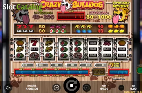 Οθόνη3. Crazy Bulldog Κουλοχέρης