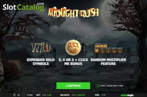 Οθόνη2. Midnight Rush (StakeLogic) Κουλοχέρης 