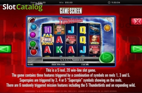 Οθόνη4. Thunderbirds (Storm Gaming) Κουλοχέρης