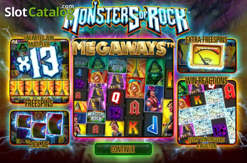 Οθόνη2. Monsters of Rock Megaways Κουλοχέρης