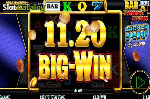 Οθόνη7. Bar-X Triple Play Megaways Κουλοχέρης