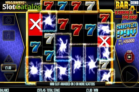 Οθόνη9. Bar-X Triple Play Megaways Κουλοχέρης