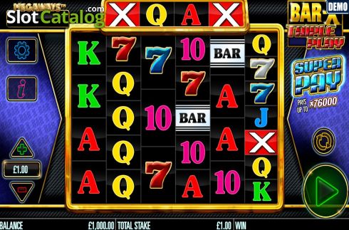 Οθόνη3. Bar-X Triple Play Megaways Κουλοχέρης