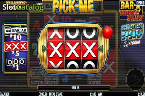 Οθόνη6. Bar-X Triple Play Megaways Κουλοχέρης