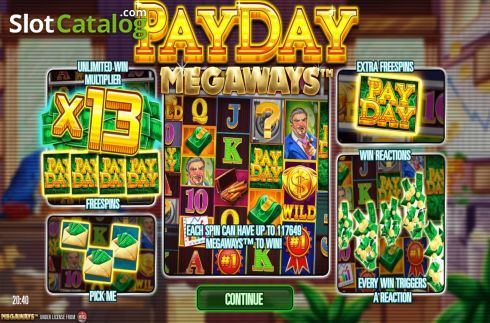 Οθόνη2. Payday Megaways Κουλοχέρης 