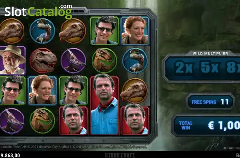 Οθόνη7. Jurassic Park Gold Κουλοχέρης
