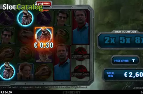 Οθόνη9. Jurassic Park Gold Κουλοχέρης