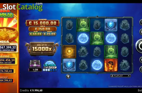 Οθόνη2. Thunderstruck Wild Lightning Mega Moolah Κουλοχέρης