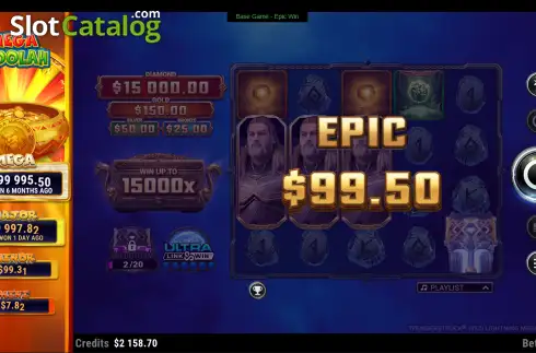 Οθόνη3. Thunderstruck Wild Lightning Mega Moolah Κουλοχέρης