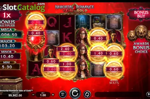 Οθόνη3. Immortal Romance Vein of Gold Κουλοχέρης