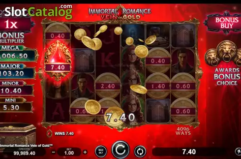 Οθόνη4. Immortal Romance Vein of Gold Κουλοχέρης