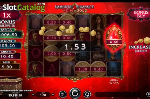 Οθόνη5. Immortal Romance Vein of Gold Κουλοχέρης