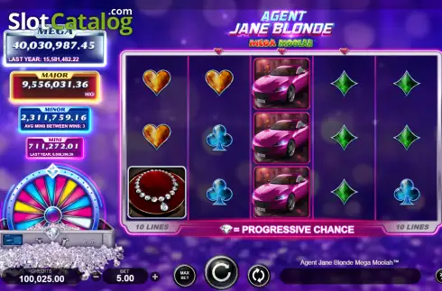 Οθόνη2. Agent Jane Blonde Mega Moolah Κουλοχέρης