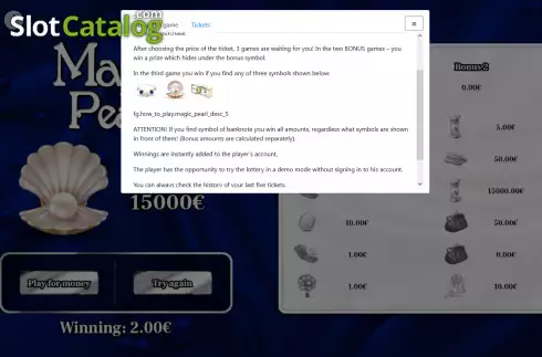Οθόνη5. Magic Pearl (SuperlottoTV) Κουλοχέρης 