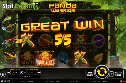 Οθόνη5. Panda Warrior (Swintt) Κουλοχέρης