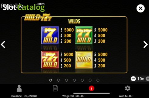 Οθόνη7. Wild 777 Κουλοχέρης 