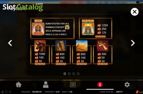 Οθόνη6. Wild Pharaoh Κουλοχέρης