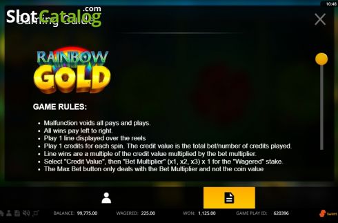 Οθόνη6. Rainbow Gold (Swintt) Κουλοχέρης 
