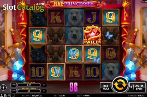 Οθόνη5. Five Princesses Κουλοχέρης