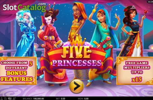 Οθόνη2. Five Princesses Κουλοχέρης