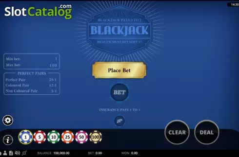 Οθόνη2. Perfect Pairs Blackjack (Swintt) Κουλοχέρης 
