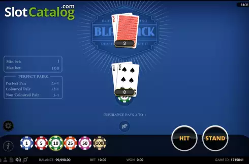Οθόνη3. Perfect Pairs Blackjack (Swintt) Κουλοχέρης 