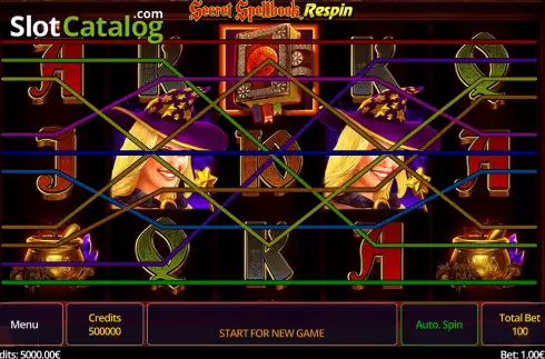 Οθόνη3. Secret Spellbook Respin Κουλοχέρης