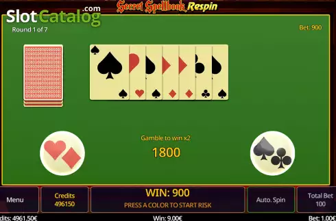 Οθόνη6. Secret Spellbook Respin Κουλοχέρης