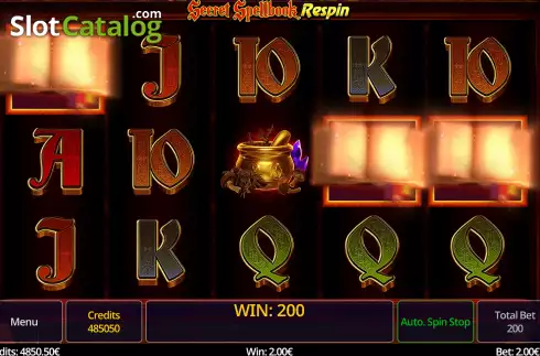 Οθόνη8. Secret Spellbook Respin Κουλοχέρης