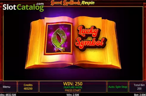 Οθόνη9. Secret Spellbook Respin Κουλοχέρης