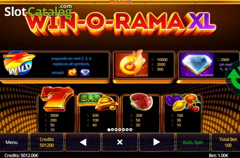 Οθόνη8. Win-O-Rama XL Κουλοχέρης