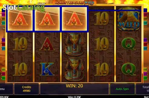 Οθόνη3. Horus Treasure Wild Κουλοχέρης
