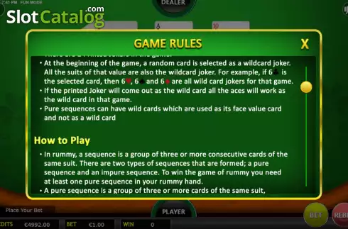Οθόνη7. Indian Rummy Κουλοχέρης